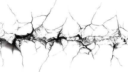 Obraz premium Crack texture isolated on transparent background