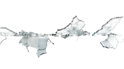 Glass crack isolated on transparent background