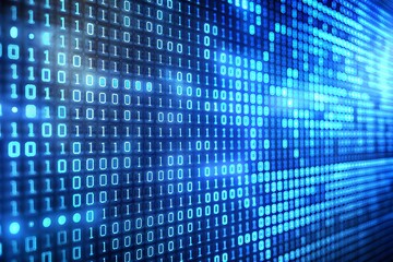 Digital binary code data background
