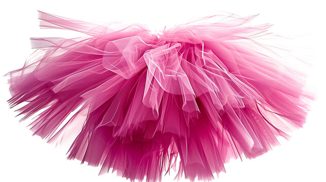 Pink tutu skirt isolated on transparent background - Powered by Adobe