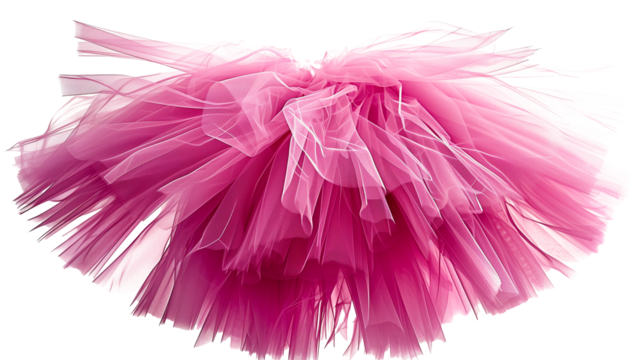Pink tutu skirt isolated on transparent background - Powered by Adobe