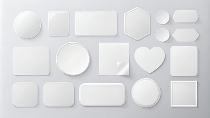 White Stickers Mockup: A Blank Canvas for Creativity  Generative AI