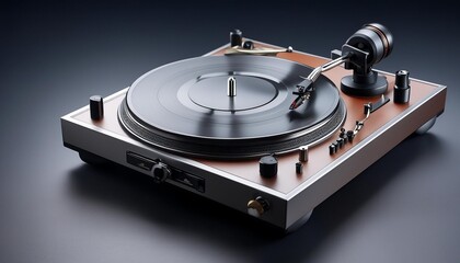 dj turntable and vinyl record