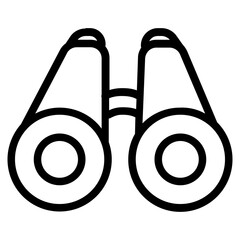 Binocular Icon in Line Style