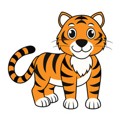 Cartoon tiger vector
