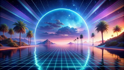 Naklejka premium The Metaverse: A Digital Oasis of Limitless Possibilities Generative AI