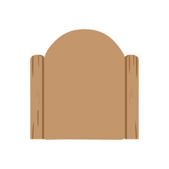 wooden board isolated on white