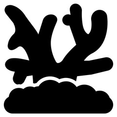 Coral Icon in Solid Style