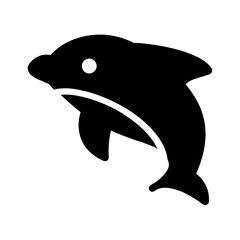 Dolphin Icon in Solid Style