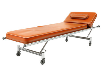 Hospital rest bench stretcher isolated on transparent background