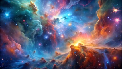 Cosmic Tapestry: A Symphony of Nebulae and Stars  generative AI