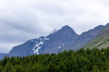 Beautiful Alaska Forest and Mountains Landscape, Hatcher Pass, Palmer