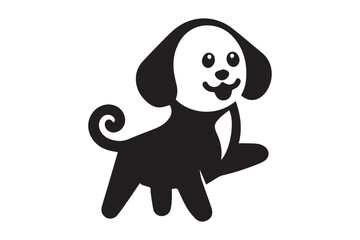 Cartoon Dog Illustration, simple vector style