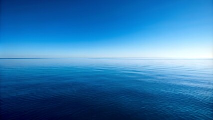 Obraz premium Azure Horizons: A Minimalist Seascape Generative AI