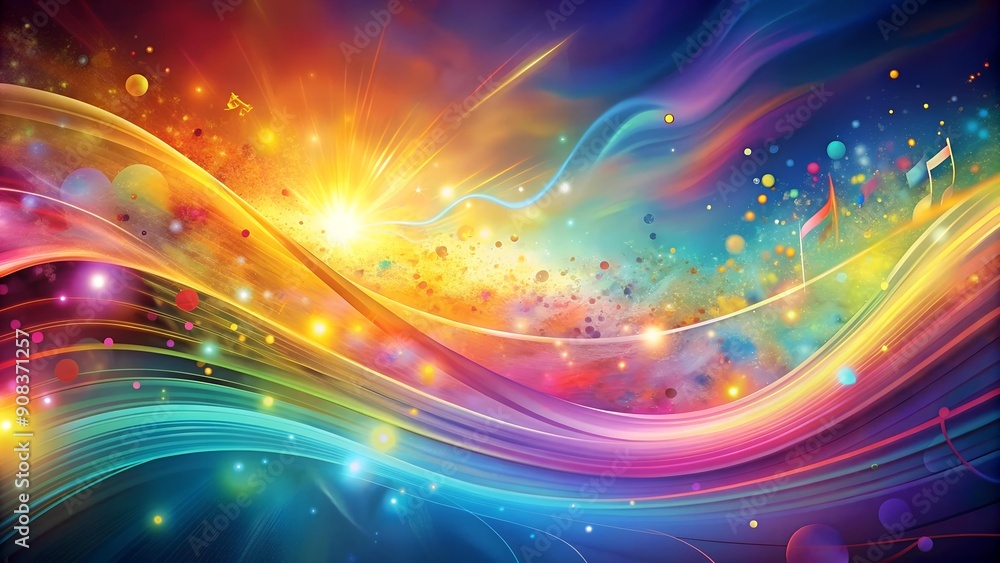 Poster ethereal symphony of hues: a tapestry of abstract color generative ai