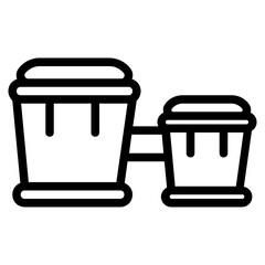 Bongos Icon in Line Style