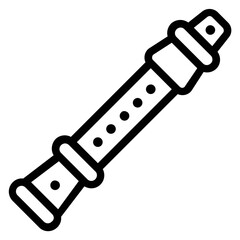 Flute Icon in Line Style