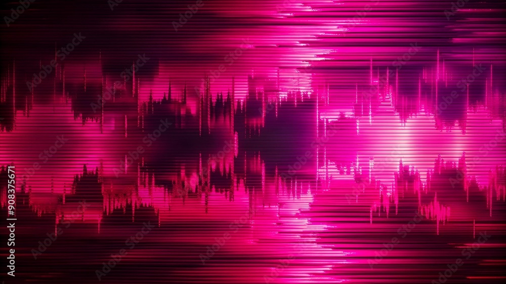 Poster magenta glitch: a distorted abstract noise pattern generative ai