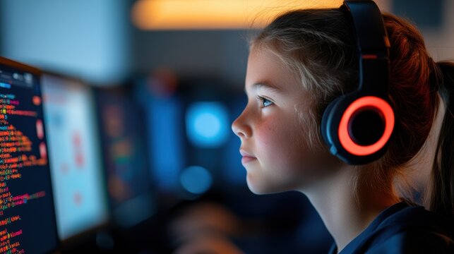 Engaged Middle School Student Using Block-Based Programming for Coding Education
