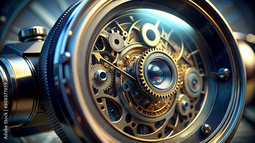 Poster chronographic lens: a window into the interwoven tapestry of time and technological advancement gene