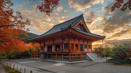 chinese temple in the morning