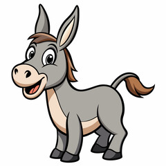 silhouette of a donkey, donkey vector illustration, animal vector art, donkey silhouette, pet vector icon, eps, donkey cartoon