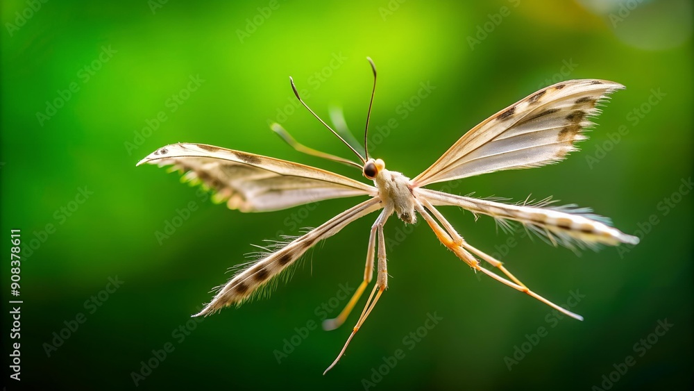 Poster a symphony of motion: a plume moth in a series of frames generative ai