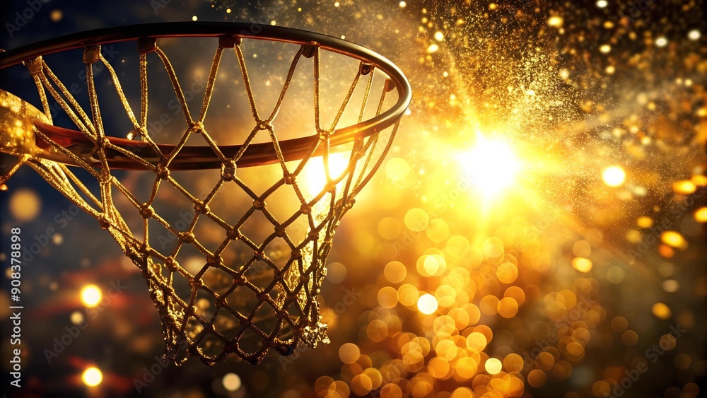 Poster golden hour glow through the net generative ai