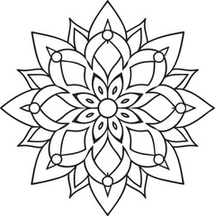Mandala Coloring book page coloring flower mandala
