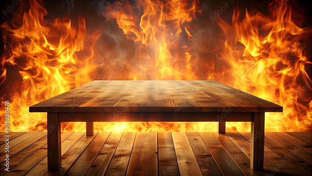 Aufkleber whispers of fire: a glowing table of ancient lore generative ai