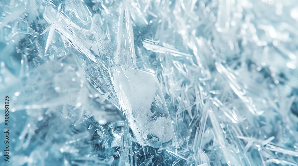 Wall mural A close up of ice crystals.