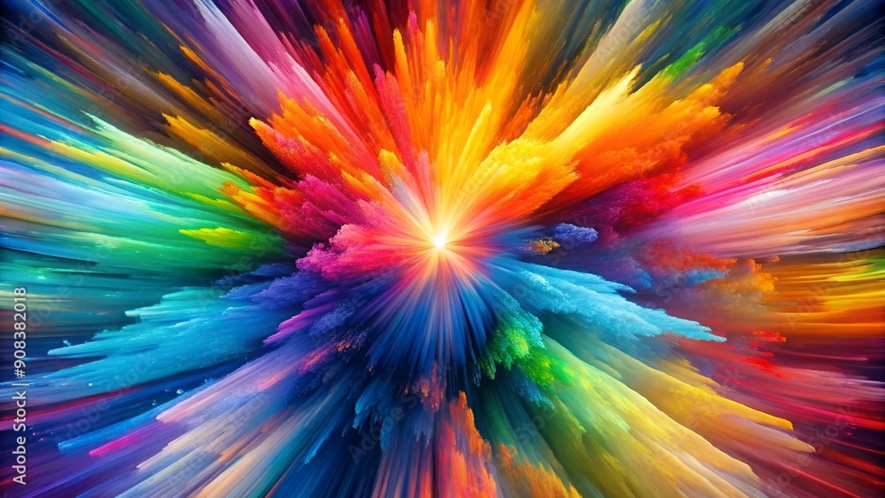 Aufkleber chromatic odyssey: a journey through the prismatic spectrum generative ai
