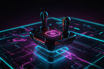 joystick | video game controller On Electronic Circuit Board | Technology | Gaming | Close Up Of Electronic Components 