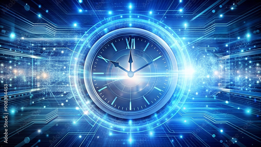 Aufkleber digital echoes: a reverberation of time and technology, reflecting the past and shaping the future g