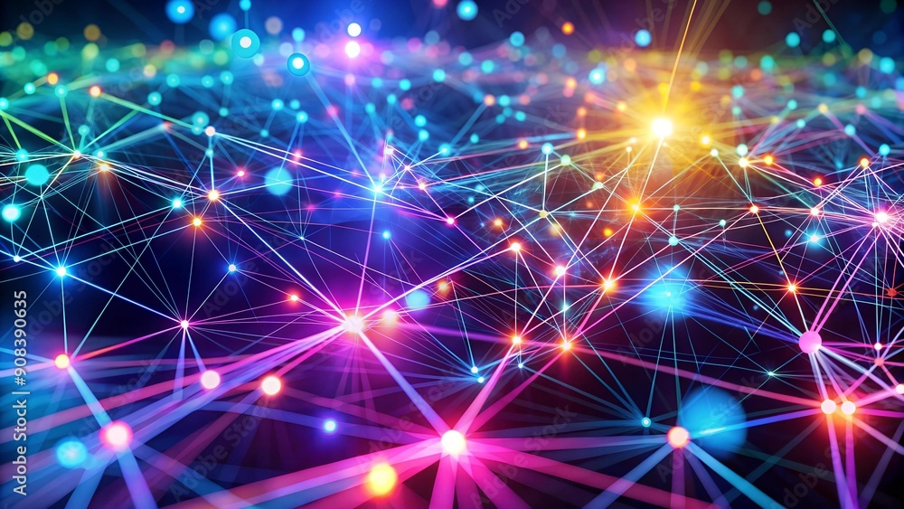 Poster the interwoven web: a symphony of data flow in the digital age ai generated
