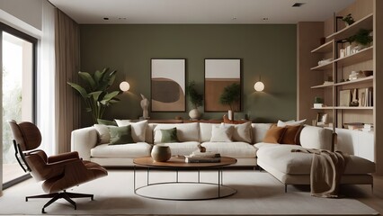 Fototapeta premium neutral tone environment, well decorated