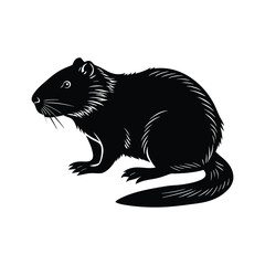 beaver ranging pose silhouette

