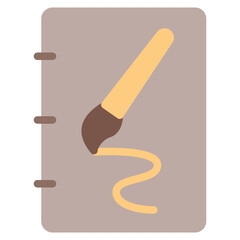 sketchbook Icon in Flat Style