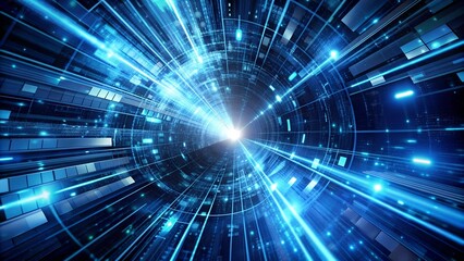Digital River: A Symphony of Blue Light  Generative AI
