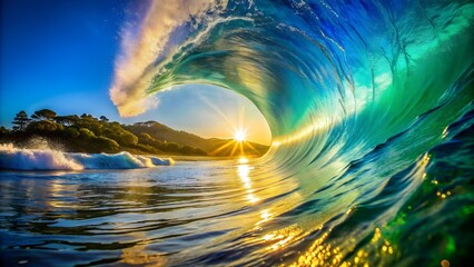 Sun-Kissed Waves and Gleaming Tubes: A Visual Symphony of Summer  Generative AI