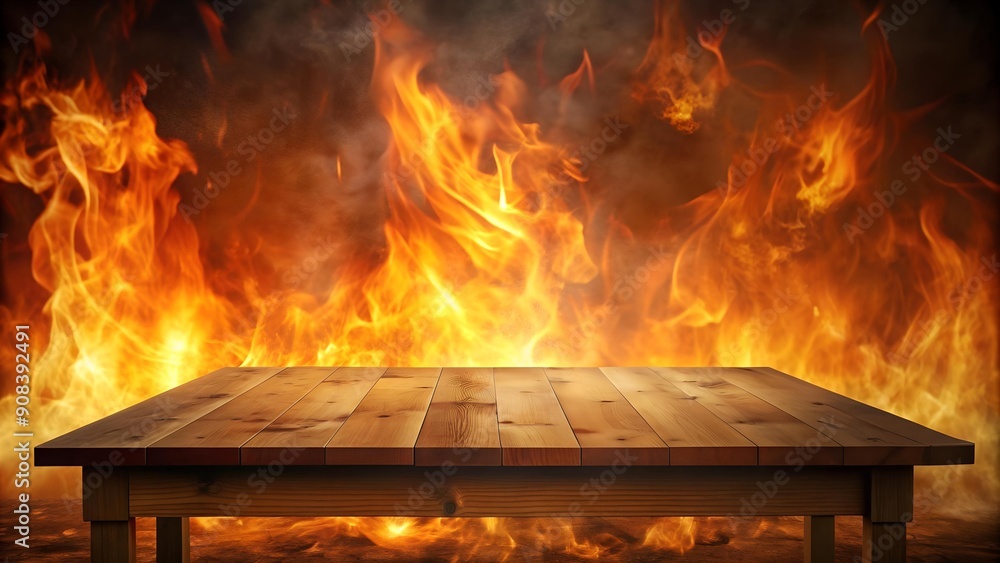 Poster whispers of fire: a glowing table of ancient lore generative ai