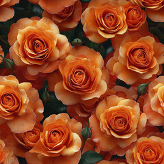 オレンジのバラのテクスチャパターン