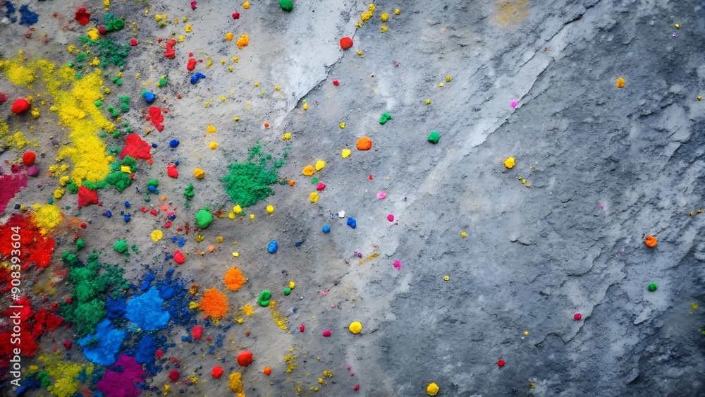 Poster abstract grey stone texture with vibrant splashes of color generative ai