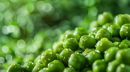 Fresh green chickpeas background Health food : Generative AI