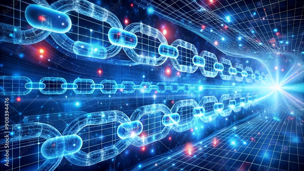 Aufkleber ethereal symphony of data: the power of ai and blockchain in healthcare innovation ai generated