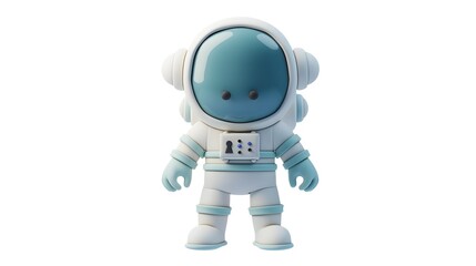 Fototapeta premium Adorable Floating Clay Astronaut in Dreamy Pastel Space Scene