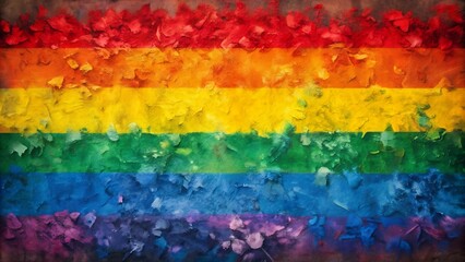 Rainbow Tapestry of Unity: A Celebration of LGBTQ+ Pride Through Abstract Art  AI generated