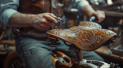 Disassembling a luxury bicycle saddle chair : Generative AI