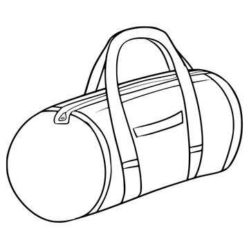 recommend clip art: barrel bag illustration hand drawn outline vector