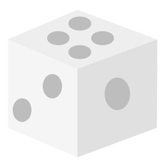 Dice Icon in Flat Style